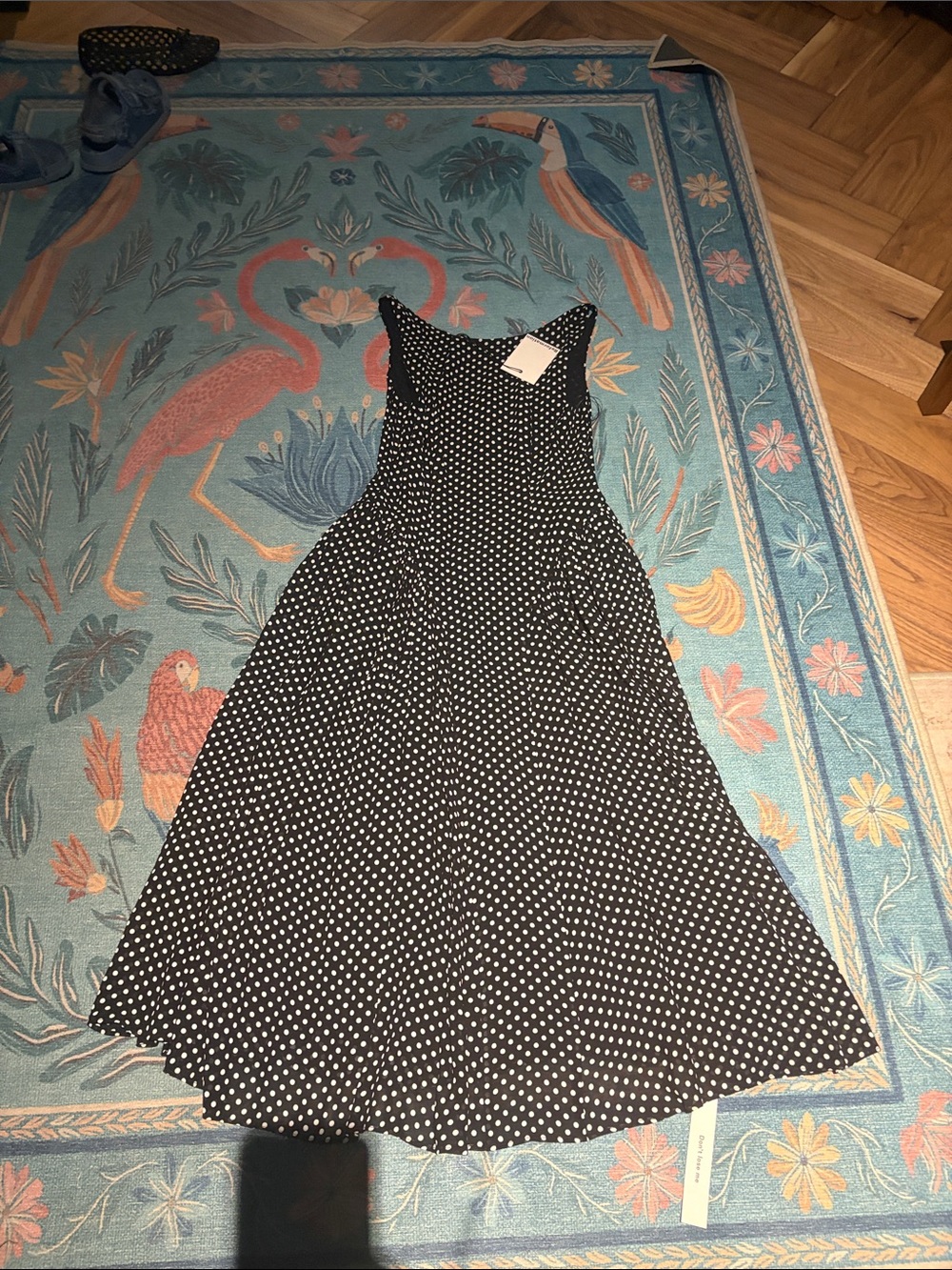 Reformation Black and White Polka Dot Midi Dress - Picture 5 of 6